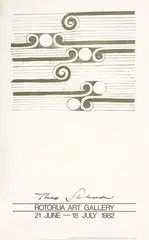 Rotorua Art Gallery 21 June - 18 July 1982 by Theodorus Johannes Schoon, vintage screenprinted exhibition poster, sold Nov 2022