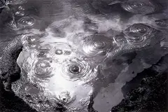 Untitled - Large Waiotapu Mudpool Study at Night by Theodorus Johannes Schoon, cibachrome print, image taken circa 1966-68, offered Nov 2022