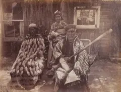 Photographer Unknown, Te Taupua - Chief of Rotorua (together with) his Wife and Sister, albumen print