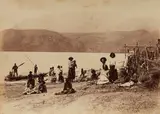 Te Ariki, Lake Tarawera by Burton Brothers, albumen print, offered Oct 2022