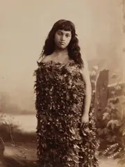 Portrait of a Māori Wahine in Feather Cloak by Arthur Iles, albumen print, offered Oct 2022