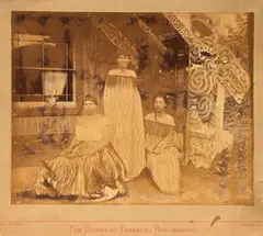 Elizabeth Pulman, The Guides to Terraces, Rotomahana, albumen print