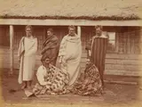 Great Chiefs at Whare, Koroniti, Haerehuka, King Country by Burton Brothers, albumen print, offered Oct 2022