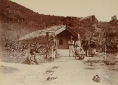 Photographer Unknown, Thompsons Wharenui, Te Ariki, Lake Tarawera, albumen print