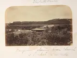 Daniel Manders Beere, Rangiriri Showing Māori Church and British Stockade, albumen print