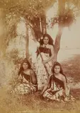 Arthur Iles, Untitled - Three Māori Wahine, albumen print