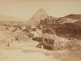 Frank Arnold Coxhead, Ātiamuri village with view of Mount Pohaturoa, albumen print
