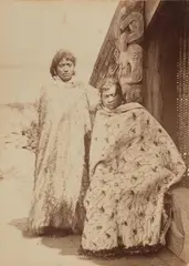 Portrait of Two Māori Wahine, King Country by Burton Brothers, albumen print, offered Oct 2022