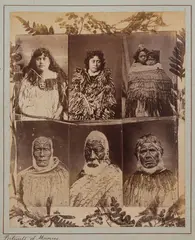 Josiah Martin, Composite Studio Portrait of Māori, albumen print