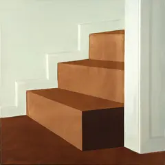 Bell Road (Stairs) by Andrew Barber, oil on linen, 2016, sold Sep 2022