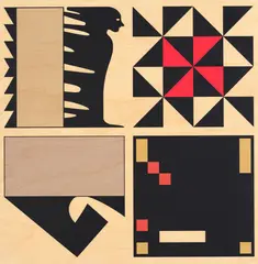 Database J by Richard Killeen, UV inkjet on plywood, 2017, offered Sep 2022