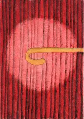 David Cauchi, Curtains, coloured pencil, watercolour and oil on linen, 2014