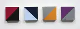 John Reynolds, Shadow paintings (series), acrylic on canvas, 2014, 4 parts