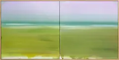 Study #52 by Andrew Barber, oil on linen, diptych, 2009, sold Sep 2022