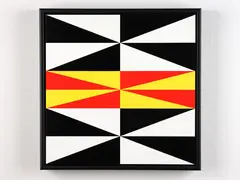 Rising Sun by Richard Killeen, dulon on aluminium, April 1978, sold Sep 2022