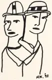 Untitled by Richard Killeen, acrylic marker pen on paper, 1995, sold Sep 2022