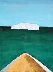 David Cauchi, Iceberg, pencil, watercolour and oil on linen, 2018