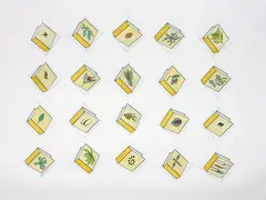 Richard Killeen, Book of Leaf, acrylic on aluminium, 20 parts, 2002