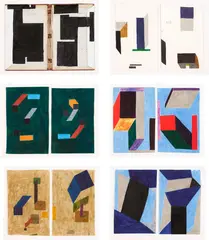Andrew McLeod, Untitled (6 Diptychs), oil on paper and board, 2008