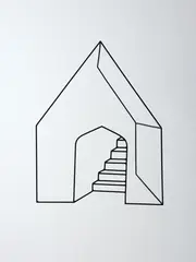 Neil Dawson, Echo maquette, powder coated steel, 2021
