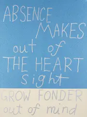 PROVERBS (Absence) by John Reynolds, oil enamel pen marker on acrylic on canvas, 2004, offered Sep 2022