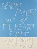 John Reynolds, PROVERBS (Absence), oil enamel pen marker on acrylic on canvas, 2004