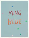 Ming Blue from the Blutopia series by John Reynolds, oilstick and acrylic on paper, 2015, sold Sep 2022