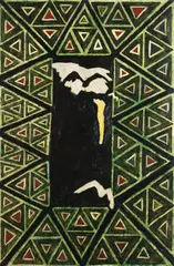 Eat a little die a little by Richard Killeen, oil on chipboard, January 1972, offered Sep 2022