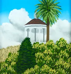 Richard Killeen, Untitled (Band rotunda), oil on glass, 1968