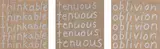 John Reynolds, oblivion, thinkable, tenuous