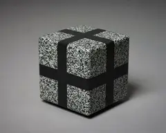 Cube 17 by John Edgar, granite, 2018, sold Sep 2022