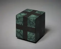 Cube 7 by John Edgar, serpentine and granite, sold Sep 2022