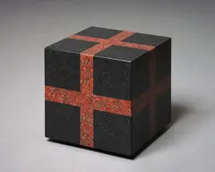 Cube 8 by John Edgar, serpentine and granite, sold Sep 2022