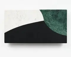 Flag (8) from the series Flags and Phases by John Edgar, marble, granite and serpentine, 2003, sold Sep 2022