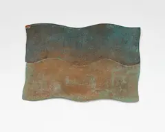 Untitled, Flag by John Edgar, shaped and patinated metals, sold Sep 2022