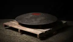 John Edgar, Lens, Basalt (Timaru), granite (India), 2015