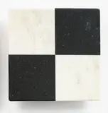 John Edgar, Flag 1 from the series Flags and Phases, black granite, white marble, 2003