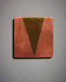 John Edgar, Untitled, Badge, copper and bronze, shaped and patinated