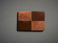 Untitled, Badge by John Edgar, mixed metal, shaped and patinated, sold Sep 2022