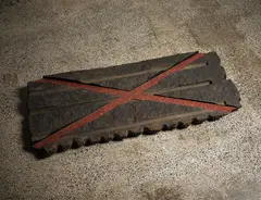 John Edgar, Flagstone: Red Cross, granite, 1996