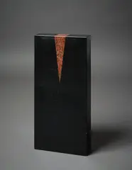 Intrusion by John Edgar, red and black granite, 1992, sold Sep 2022