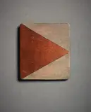 John Edgar, Untitled, Badge, silver and copper, shaped and patinated