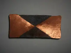 John Edgar, Untitled, Badge, copper and bronze, shaped and patinated