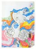 Susan Te Kahurangi King, Untitled, graphite and pastel on paper