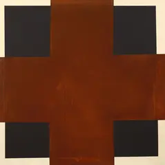 Stephen Bambury, Untitled, acrylic and rust on aluminium
