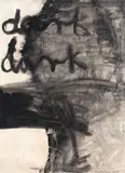 Colin McCahon, Dark, dark, ink and wash on paper