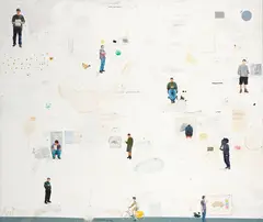 Andrew McLeod, White Painting, mixed media on canvas, circa 1997