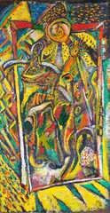 Philip Clairmont, Clothes on a Door, oil on canvas