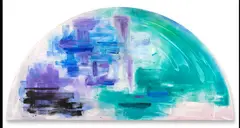 Reflection (Morning) by Gretchen Albrecht, oil on shaped canvas, offered Aug 2022