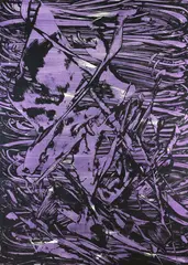 Judy Millar, Raft (Purple), acrylic and silkscreen on canvas